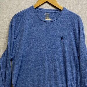 Polo Ralph Lauren Long Sleeve T-Shirt Men's Medium Blue Small Pony